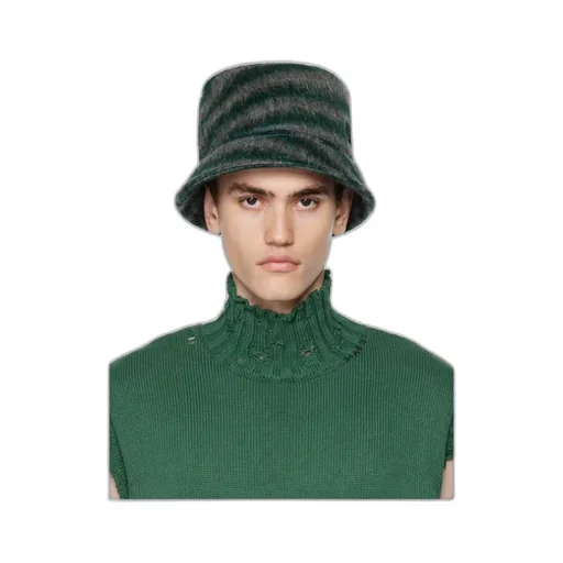 Logo Striped Fisherman's Hat