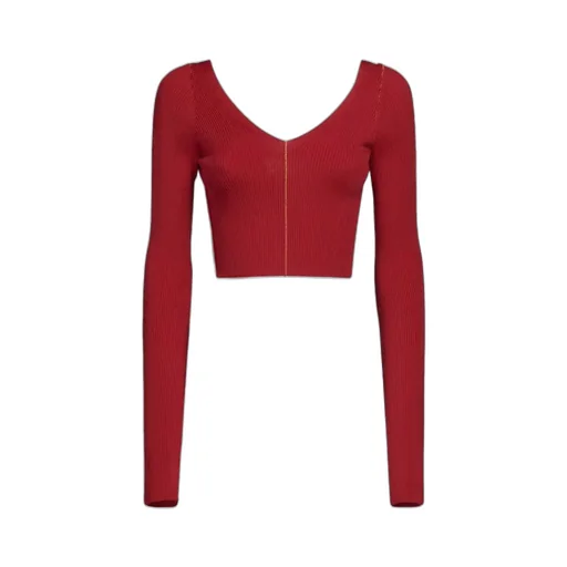 Knitted V-Neck Pullover