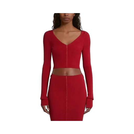 Knitted V-Neck Pullover