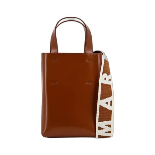 Logo Printed Top Handle Bag