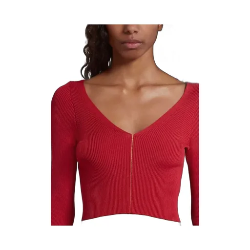 Knitted V-Neck Pullover