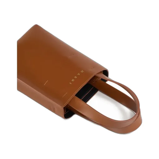 Logo Printed Top Handle Bag