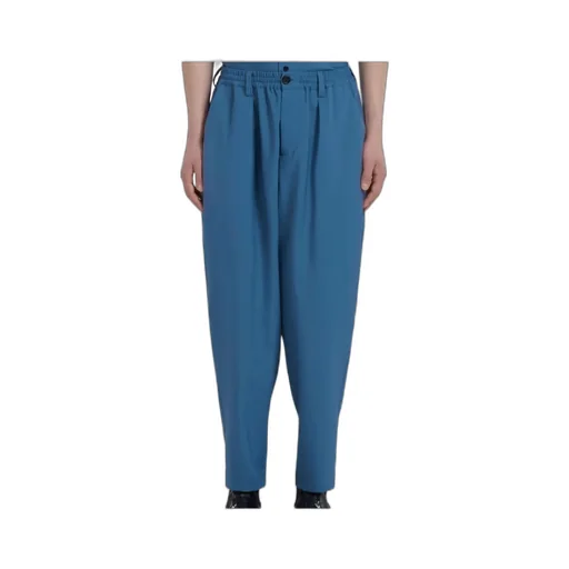 Tapered-Leg Wool Trousers
