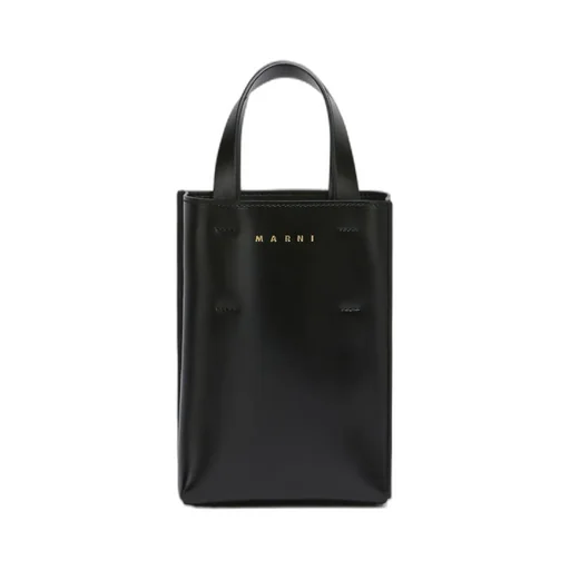 Logo Printed Top Handle Bag