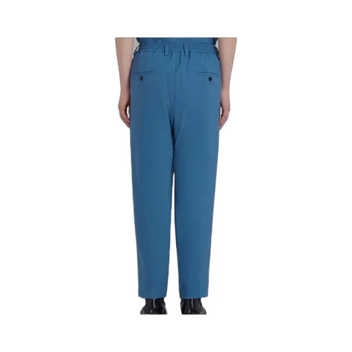 Tapered-Leg Wool Trousers