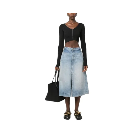 V-Neck Cropped Knitted Top