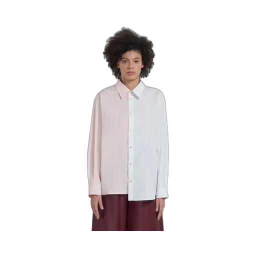 Two-Toned Asymmetric Buttoned Shirt