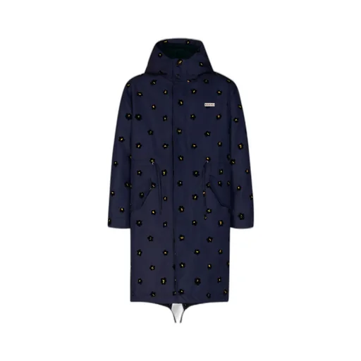Draft Flower Hooded Parka Coat