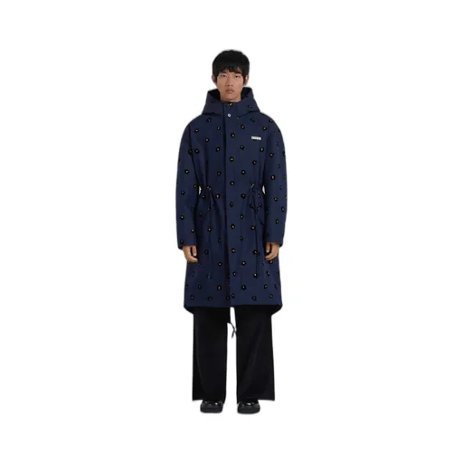 Draft Flower Hooded Parka Coat