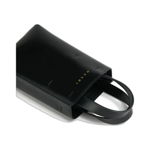 Logo Printed Top Handle Bag