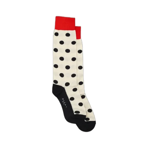 Polka Dot Intarsia Knit Socks