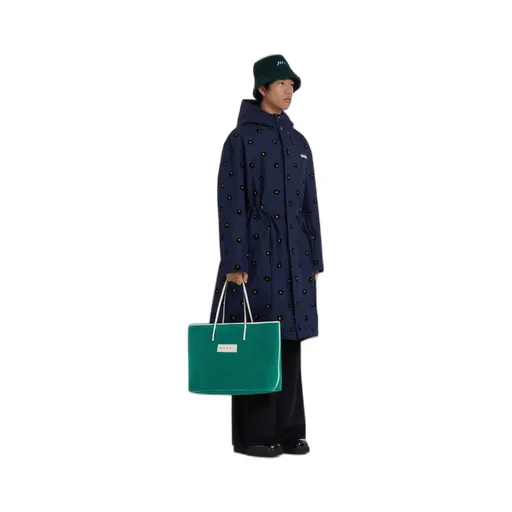 Draft Flower Hooded Parka Coat