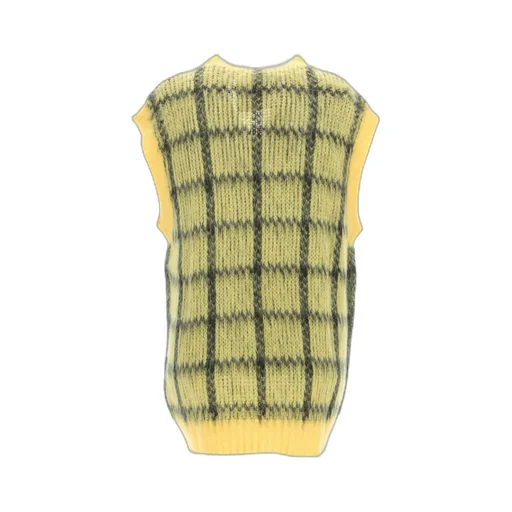 Checked Sleeveless Jumper