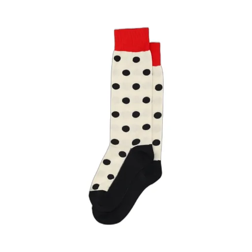Polka Dot Intarsia Knit Socks