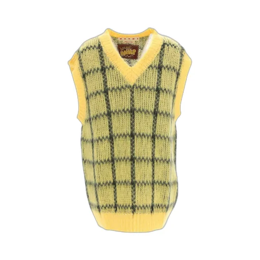 Checked Sleeveless Jumper