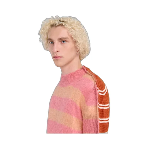 Stripe-Print Knit Jumper