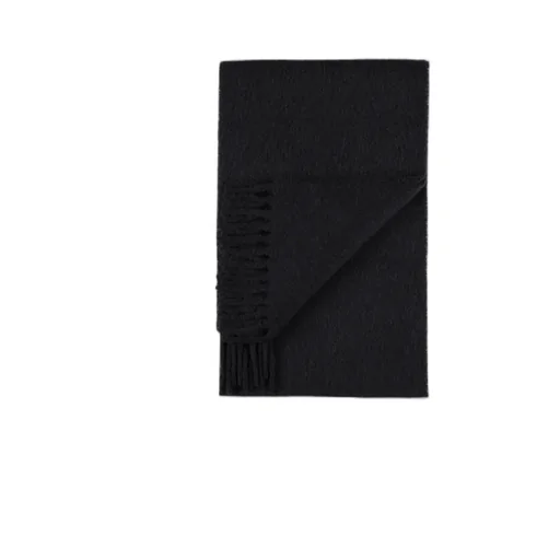 Logo Patch Fringed Scarf
