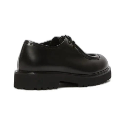 Leather And Suede Lace-Up Shoes
