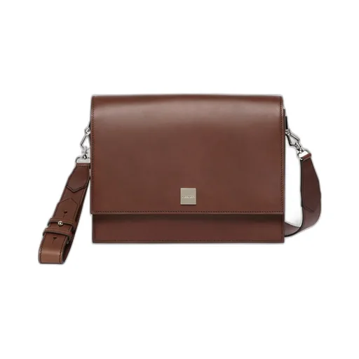 Logo-Engraved Shoulder Bag