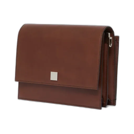 Logo-Engraved Shoulder Bag