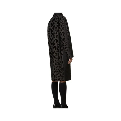 Atelier Single-Breasted Spotted Velvet Coat