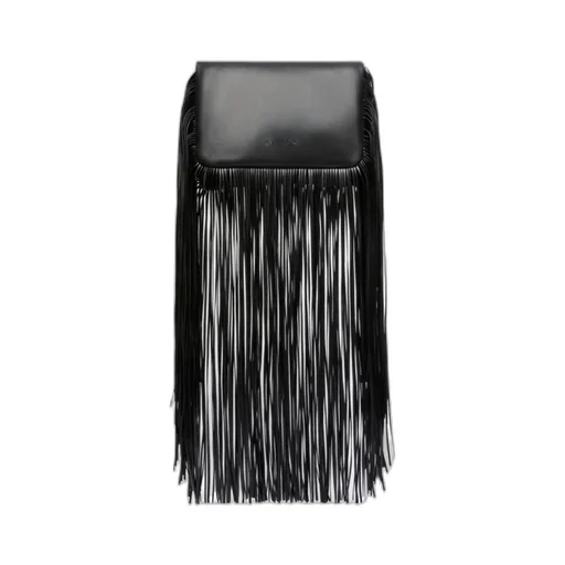 Soffy Fringes Logo Debossed Pouch