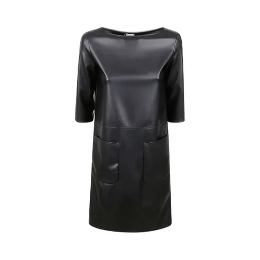 Short-Sleeved Crewneck Dress