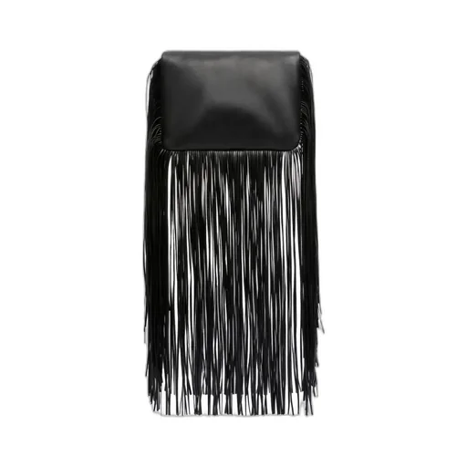 Soffy Fringes Logo Debossed Pouch