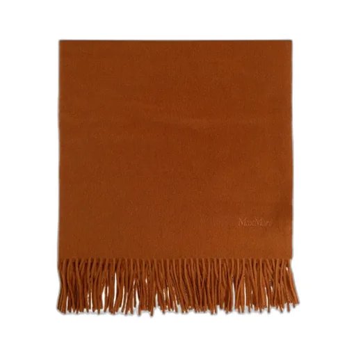 Logo Embroidered Fringed Edge Scarf