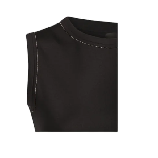 Flared Sleeveless Filo Diamante Dress