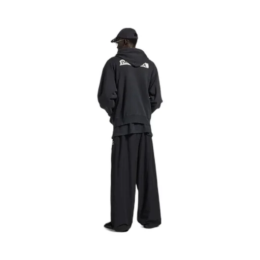 Masking Tape Oversized Zip-Up Hoodie