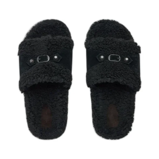 Furry Slide Sandal