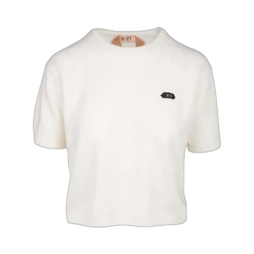 Short Sleeved Logo Detailed Jumper