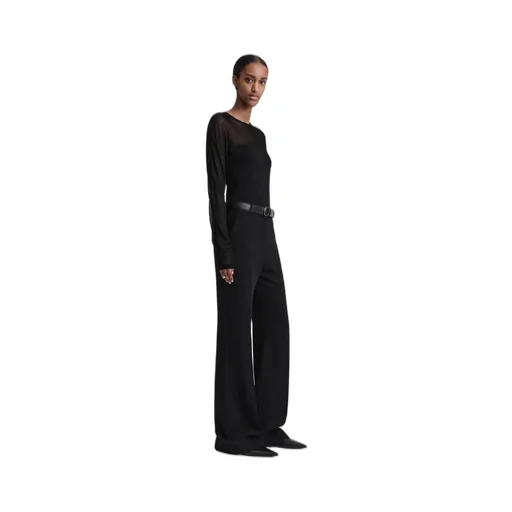 Belt-Looped Mid-Rise Trousers