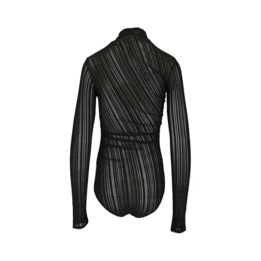 Qinuvb Sheer Turtleneck Top