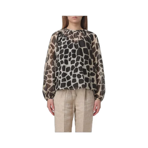All-Over Patterned Long-Sleeved Top