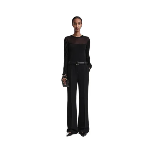 Belt-Looped Mid-Rise Trousers