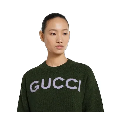 Wool Top With Gucci Intarsia