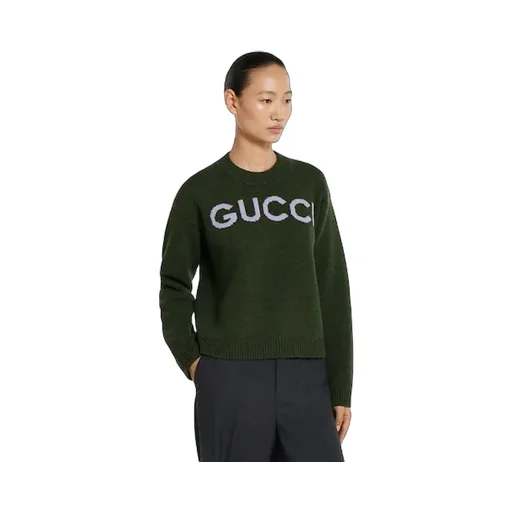 Wool Top With Gucci Intarsia