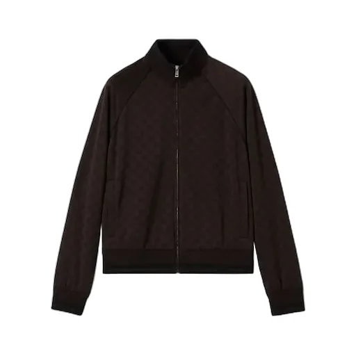 Gg Jersey Jacquard Zip Jacket