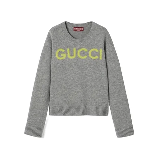 Wool Top With Gucci Intarsia