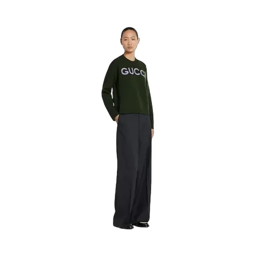 Wool Top With Gucci Intarsia