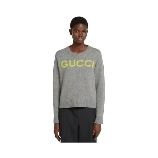 Wool Top With Gucci Intarsia