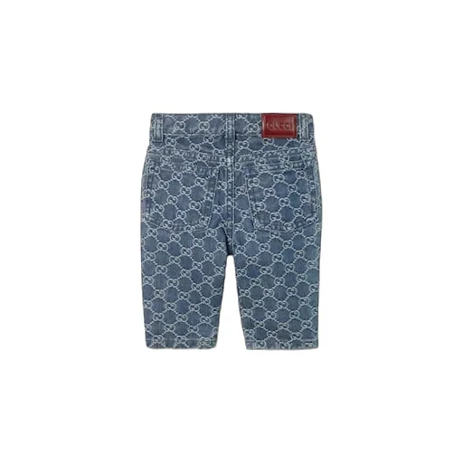 Baby Gg Denim Jacquard Trousers