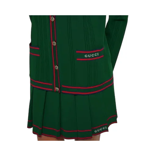 Cardigan With Striped Trim