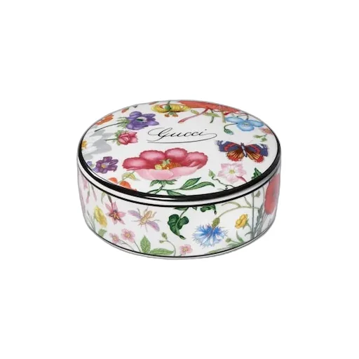 Flora Print Round Box