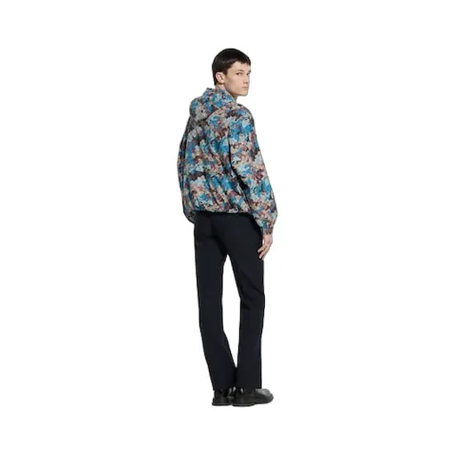 Printed Technical Poplin Zip Jacket