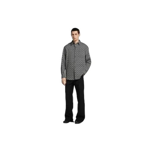 Gg Gingham Cotton Wool Jacquard Shirt