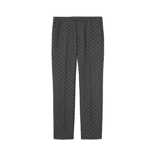 Gg Gingham Technical Wool Pant