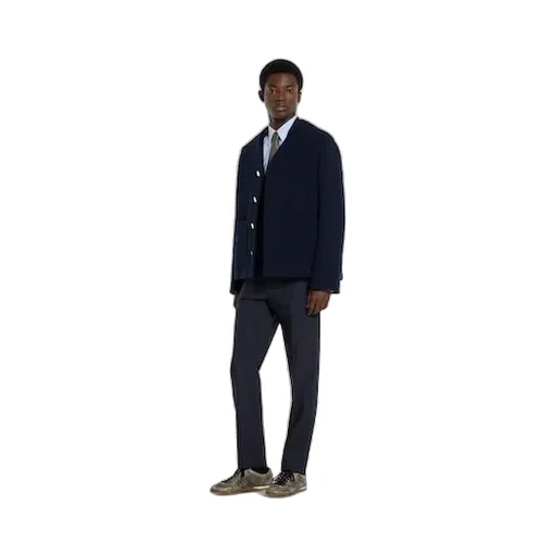 Pinstripe Wool Trousers